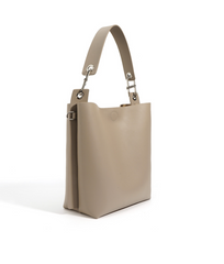 structured bucket bag with dual straps – MAUVE