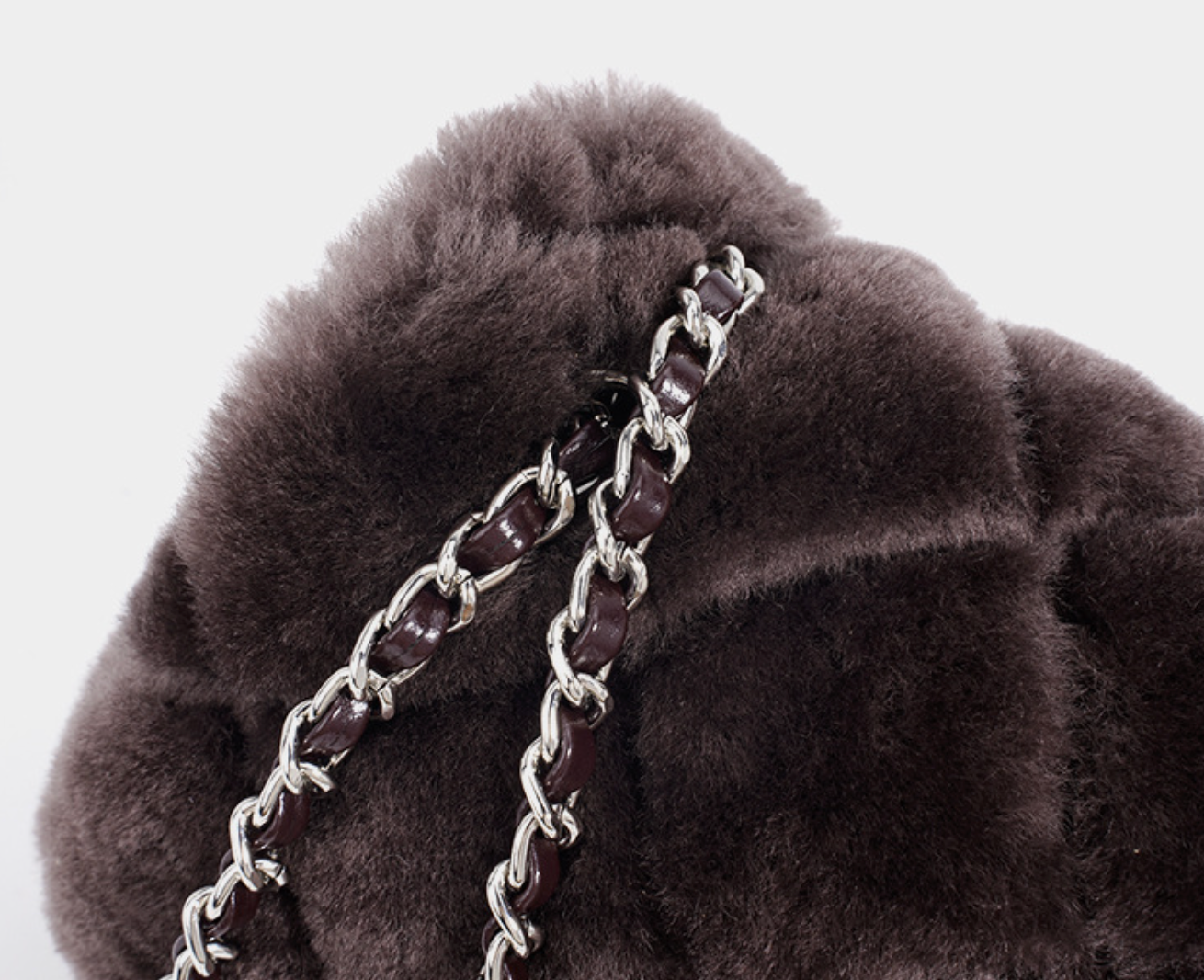 quilted faux fur crossbody bag – COCI