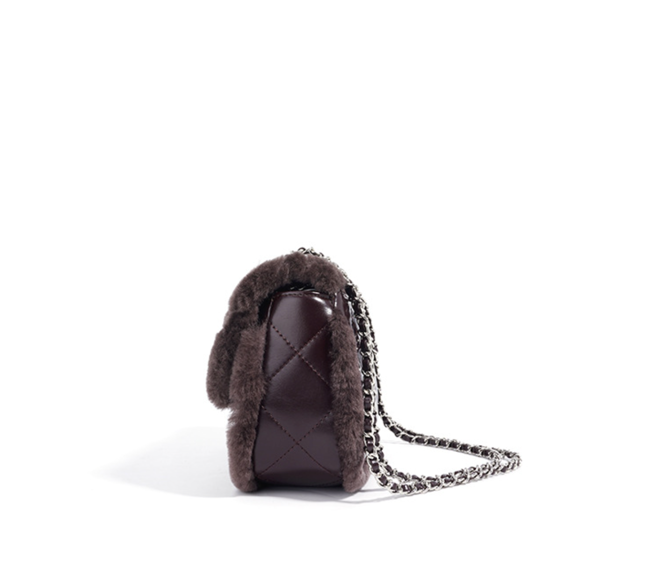 quilted faux fur crossbody bag – COCI