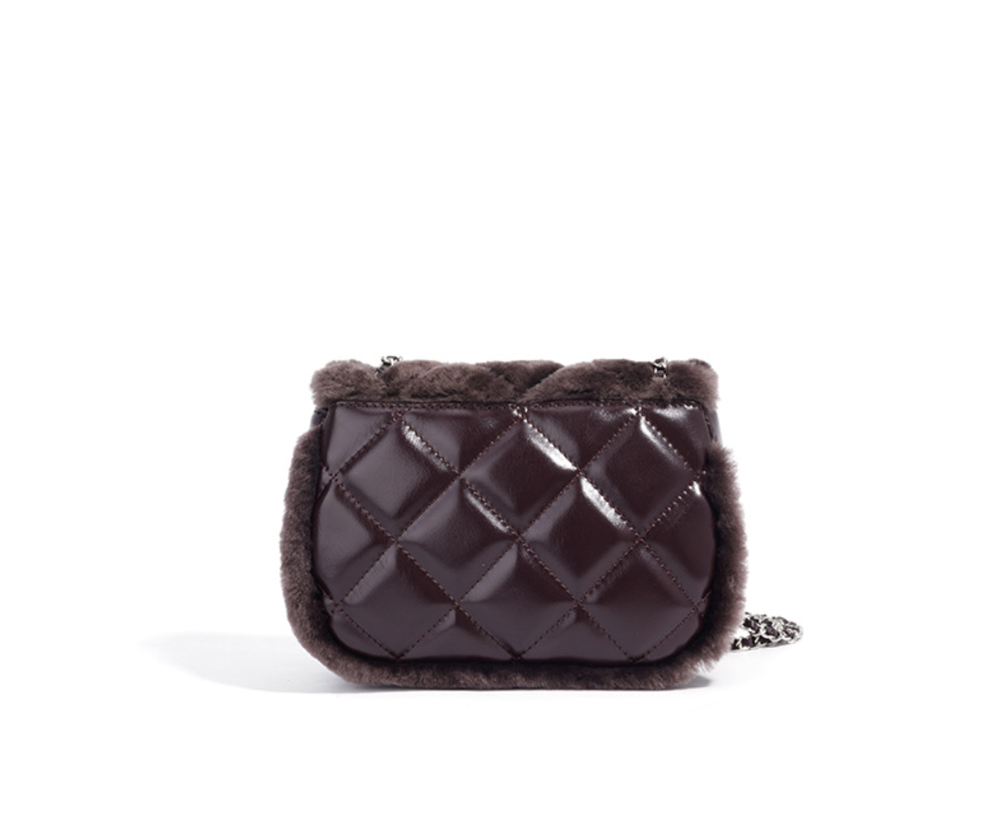quilted faux fur crossbody bag – COCI