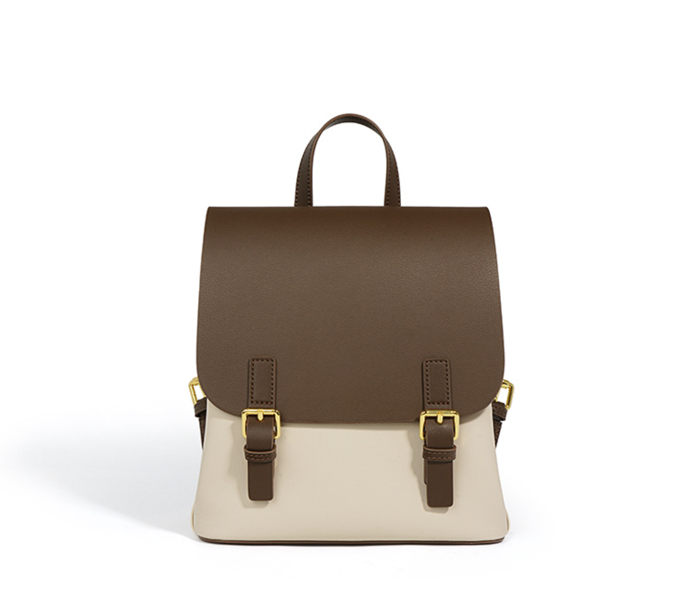 two-tone mini backpack with buckle flap – COCLH