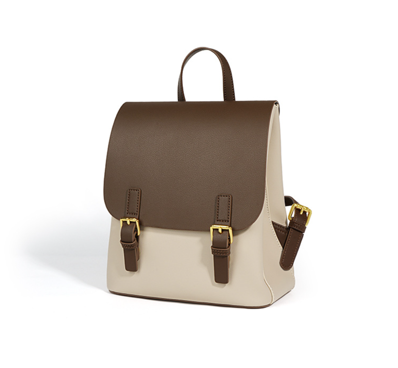 two-tone mini backpack with buckle flap – COCLH