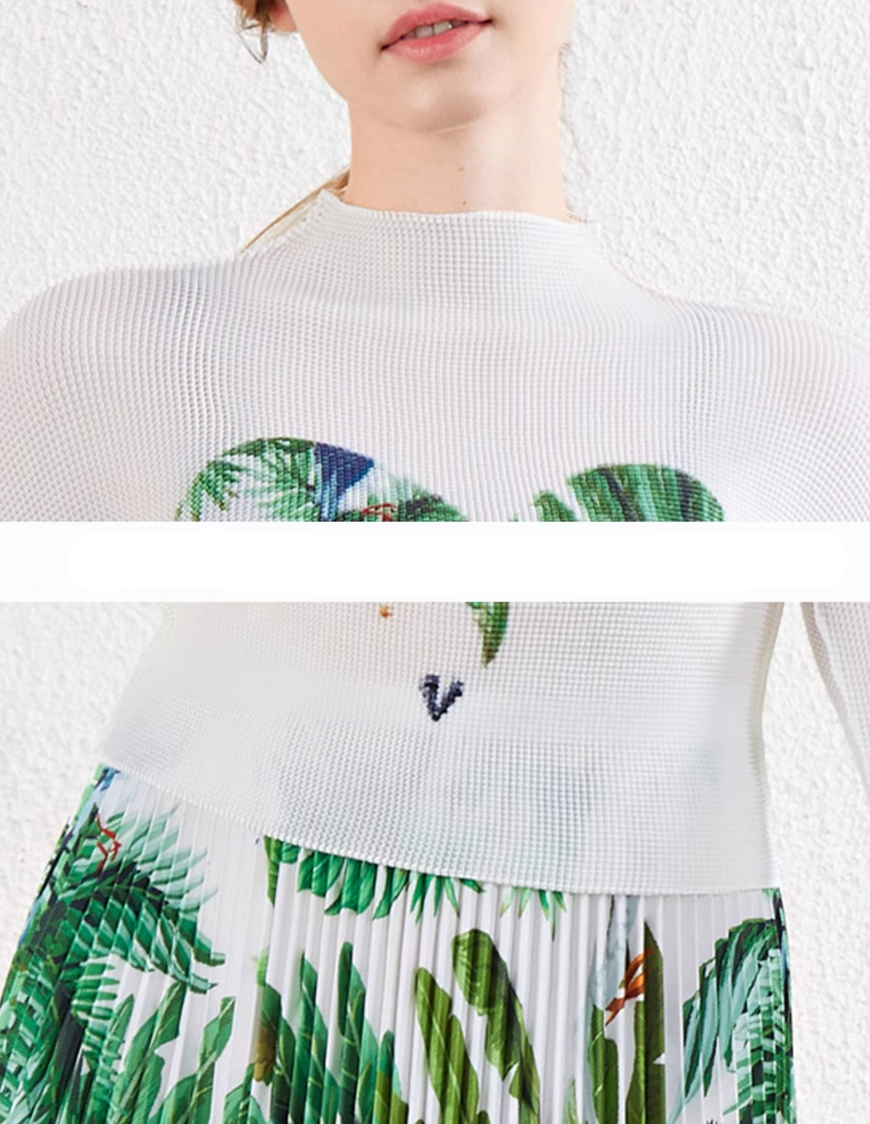 pleated midi skirt with tropical jungle print – TULUM