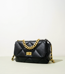 quilted leather chain shoulder bag – NOIA