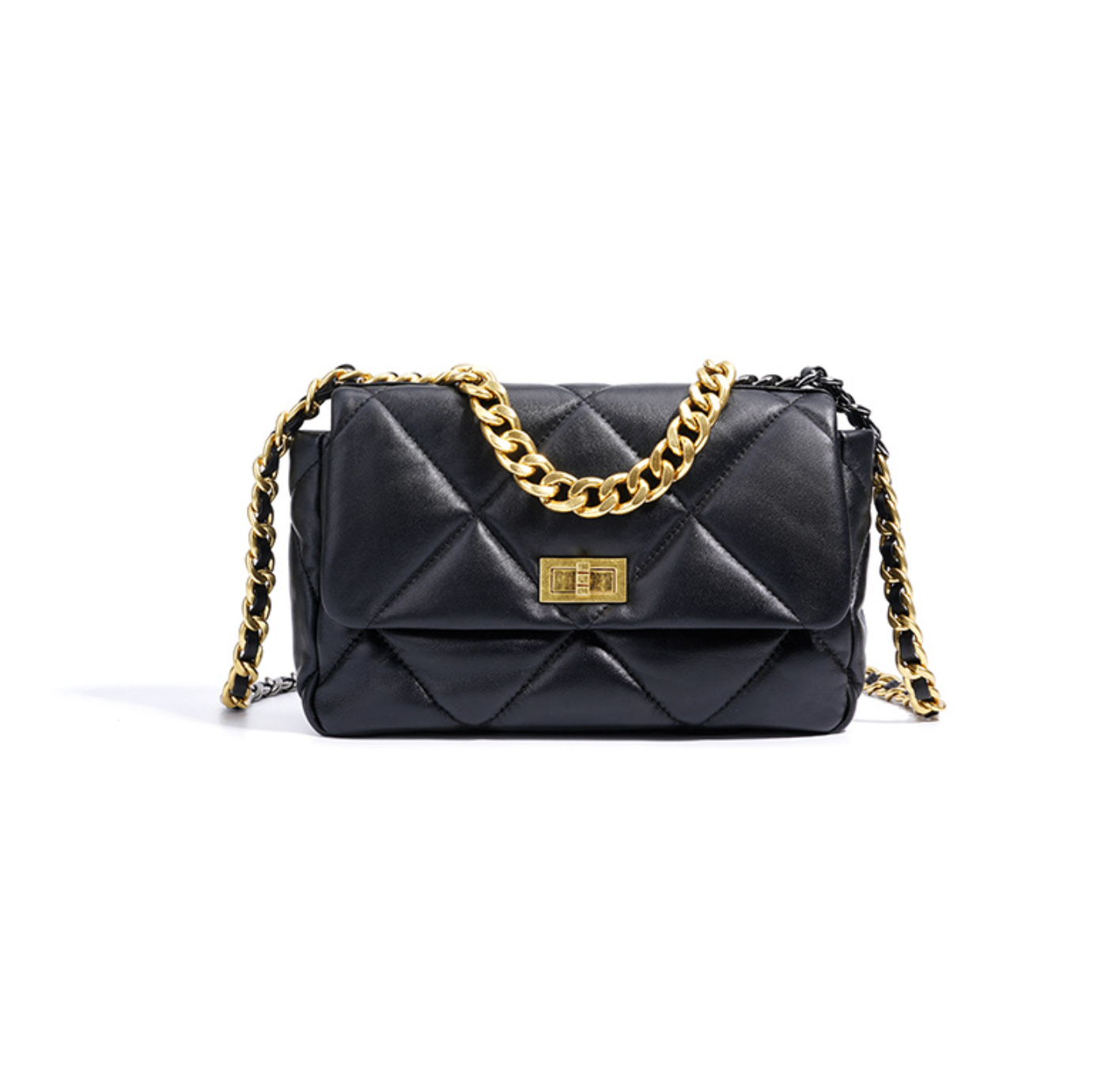 quilted leather chain shoulder bag – NOIA