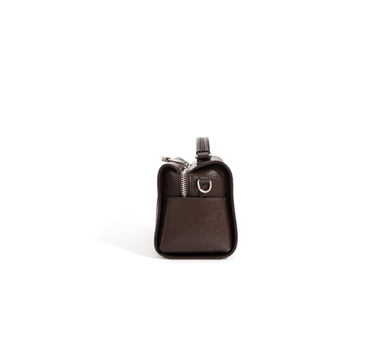 zip-top boxy mini handbag with top handle – CAMILL