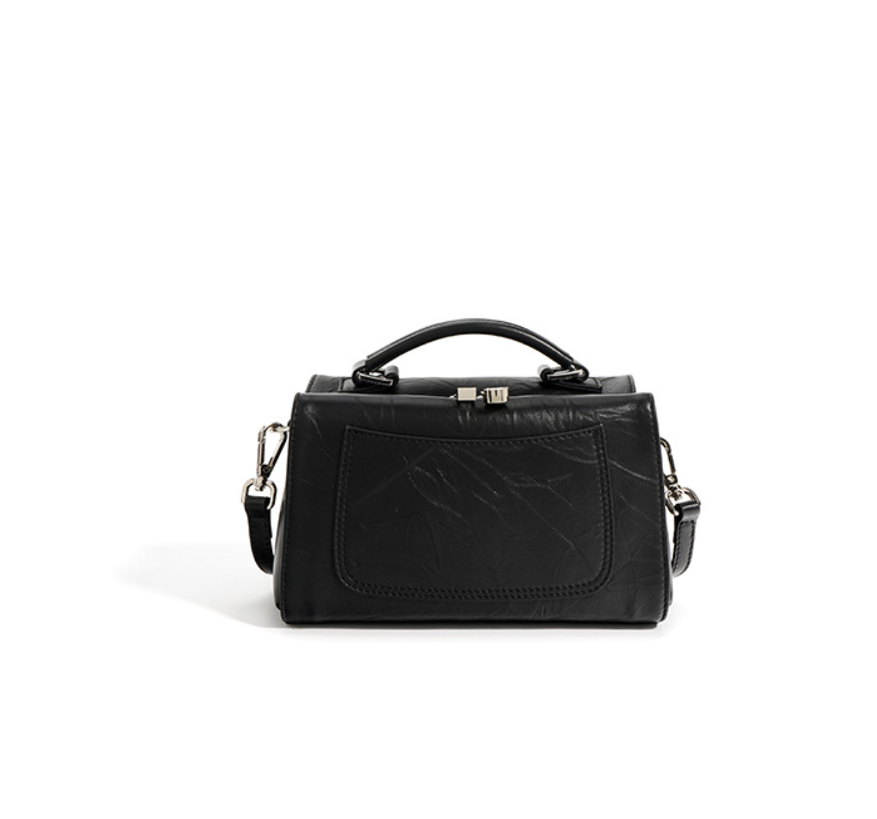 zip-top boxy mini handbag with top handle – CAMILL
