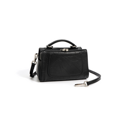 zip-top boxy mini handbag with top handle – CAMILL