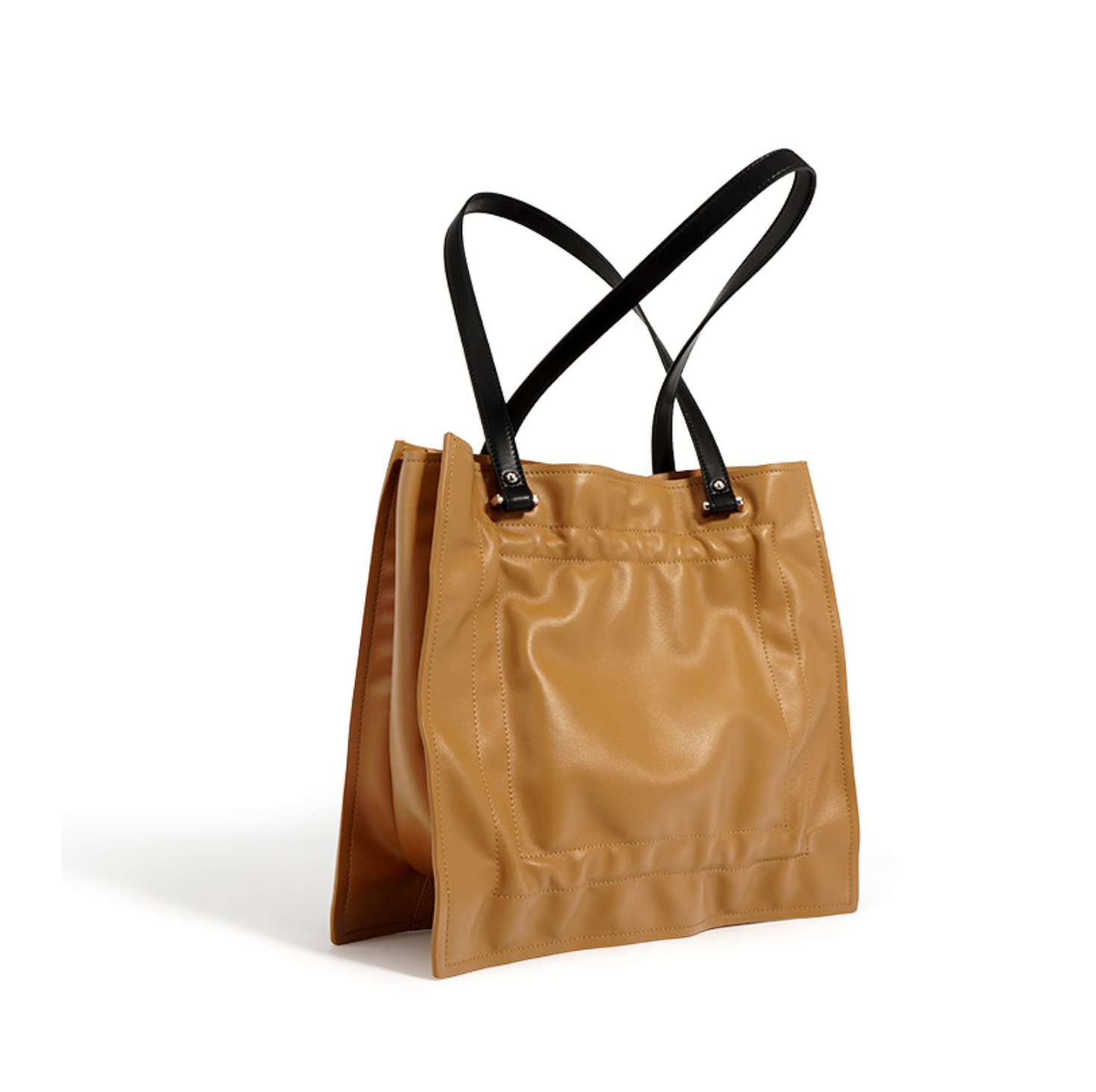 slouchy tote bag with contrast handles – SIENNA