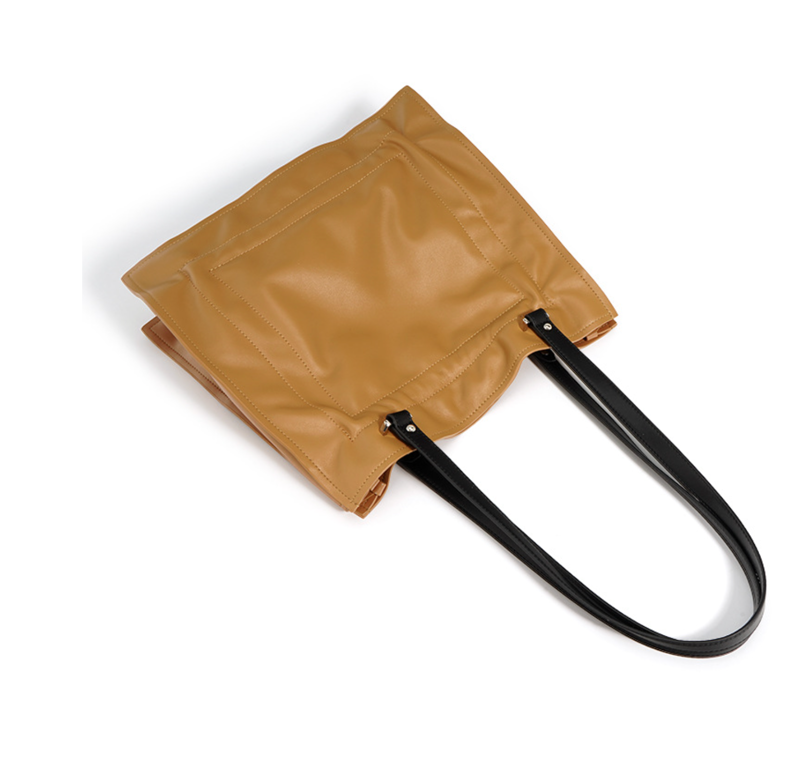 slouchy tote bag with contrast handles – SIENNA