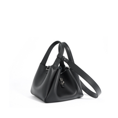 mini structured tote with twist lock – SAGE