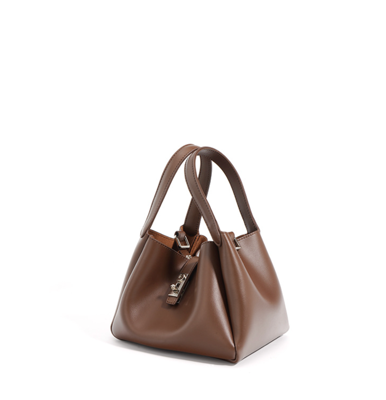 mini structured tote with twist lock – SAGE