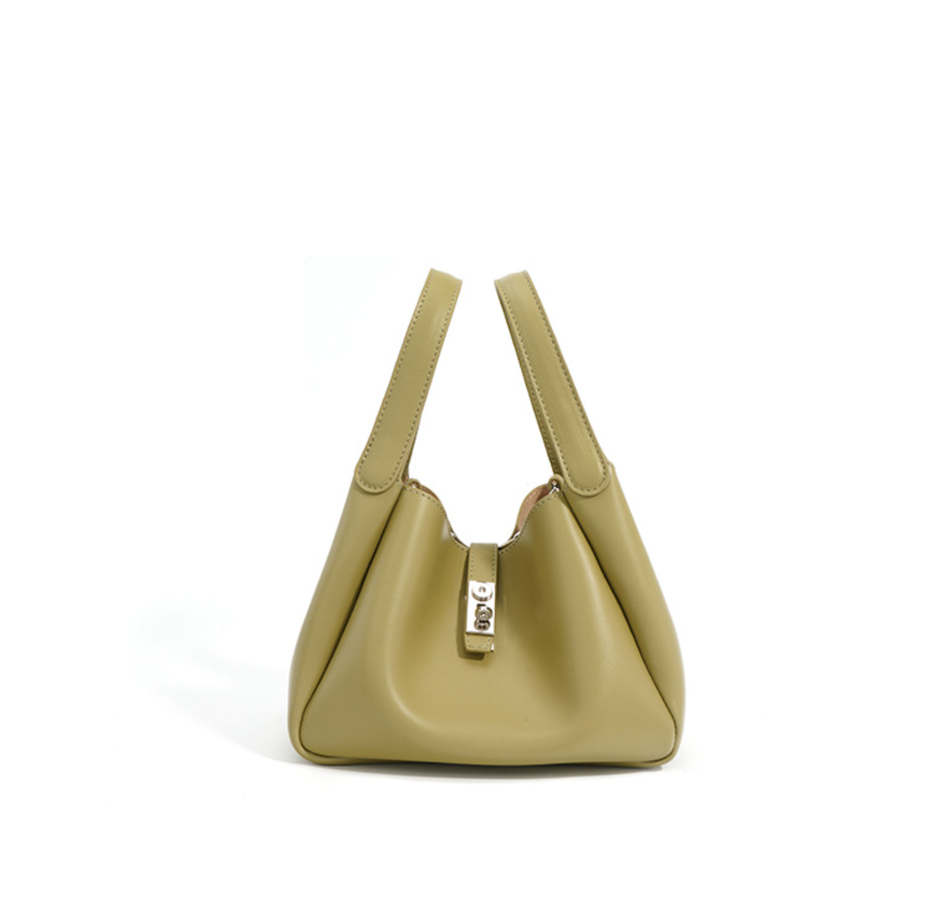 mini structured tote with twist lock – SAGE