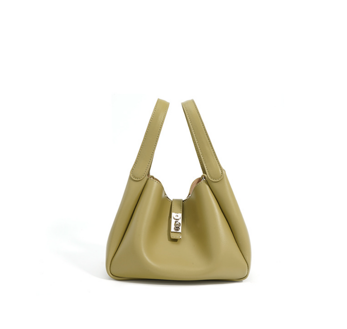 mini structured tote with twist lock – SAGE