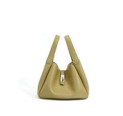 mini structured tote with twist lock – SAGE