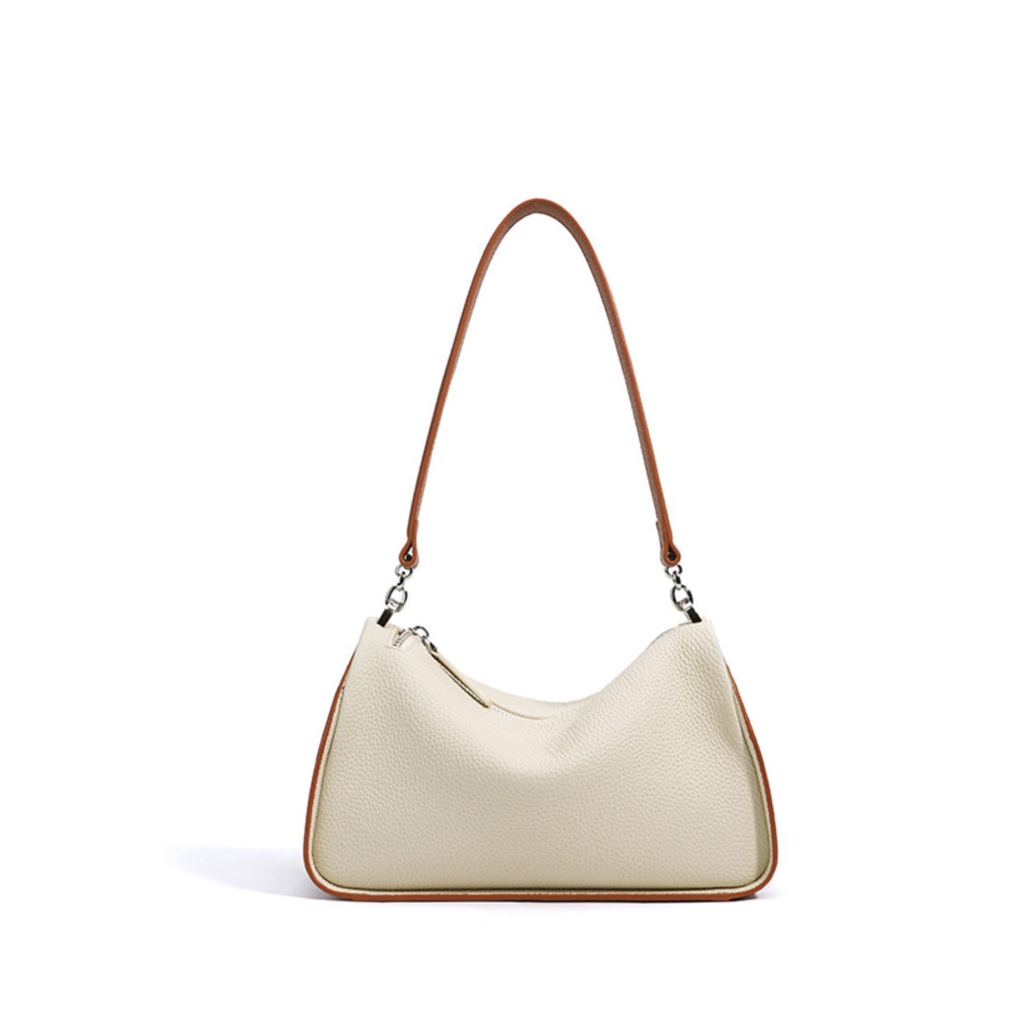 two-tone shoulder bag with pebbled finish – SIENAL