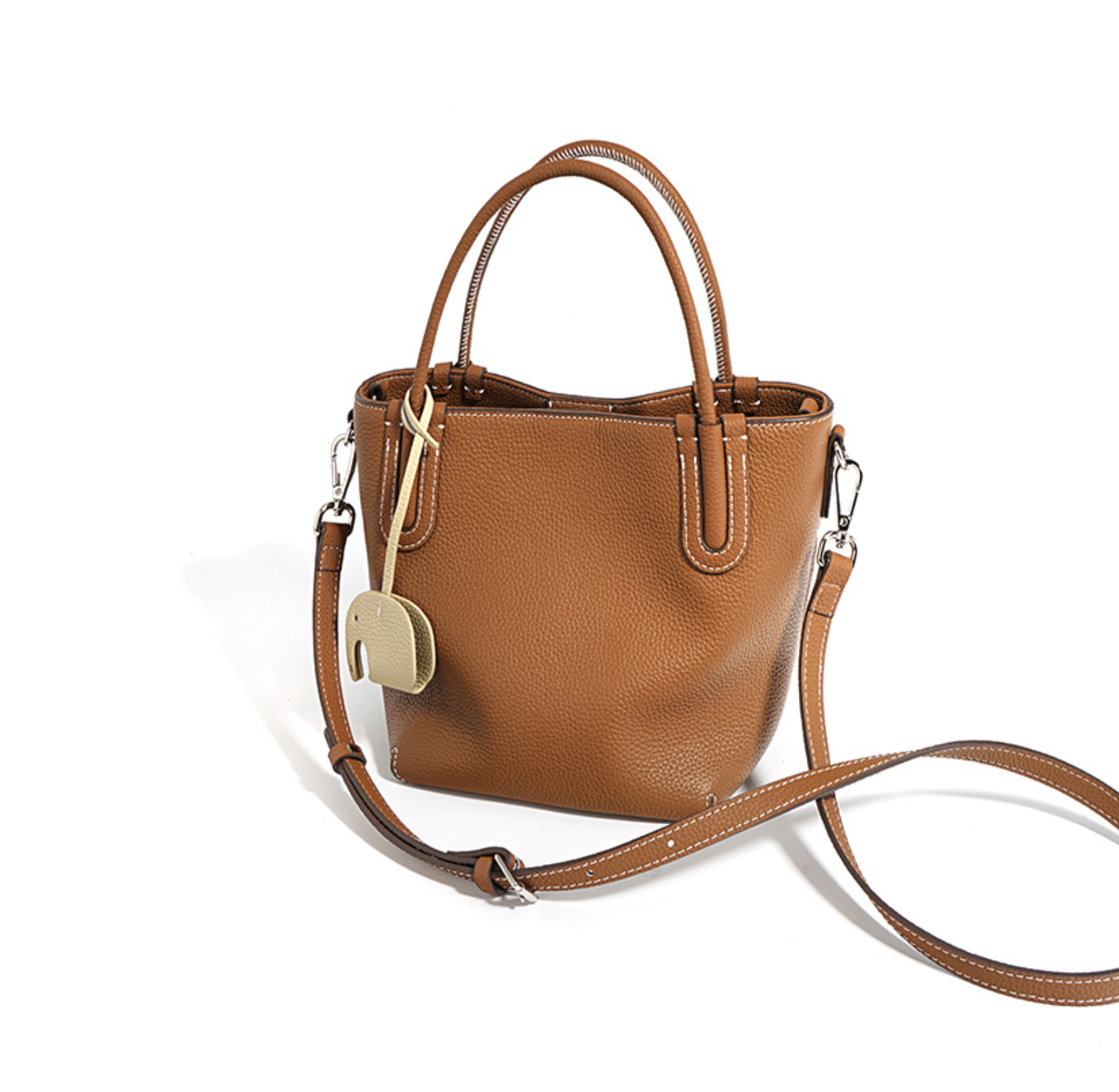 mini bucket bag with elephant charm – TERRA