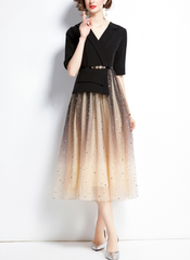 tailored blazer dress with ombré tulle skirt – STELLAR
