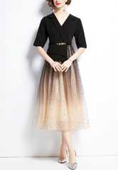 tailored blazer dress with ombré tulle skirt – STELLAR