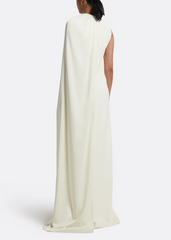 sleeveless cape gown with crystal neckline – IVORS