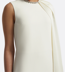 sleeveless cape gown with crystal neckline – IVORS
