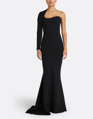 one-shoulder mermaid gown with sculpted neckline – ZAFIRA