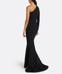 one-shoulder mermaid gown with sculpted neckline – ZAFIRA