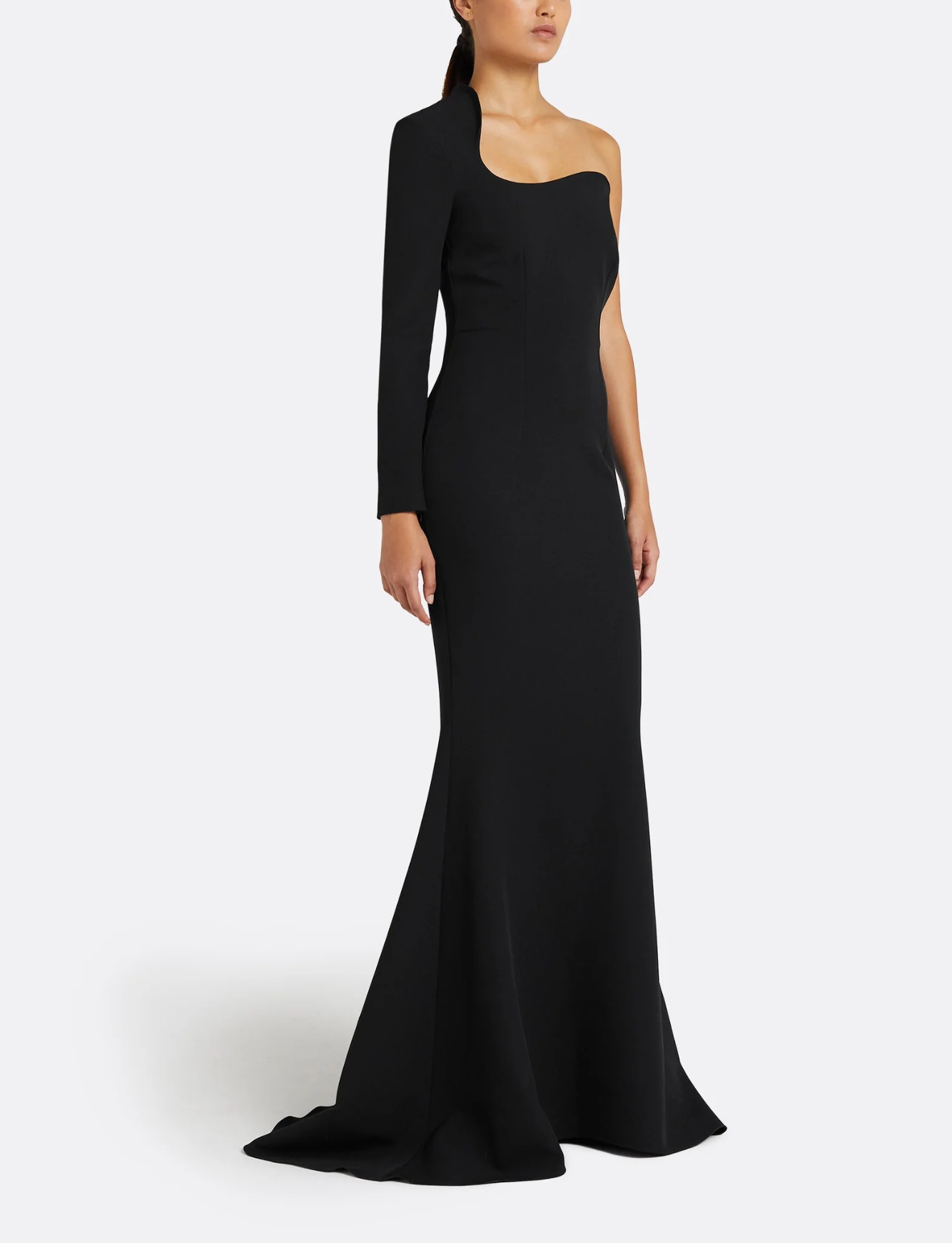 one-shoulder mermaid gown with sculpted neckline – ZAFIRA