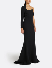 one-shoulder mermaid gown with sculpted neckline – ZAFIRA
