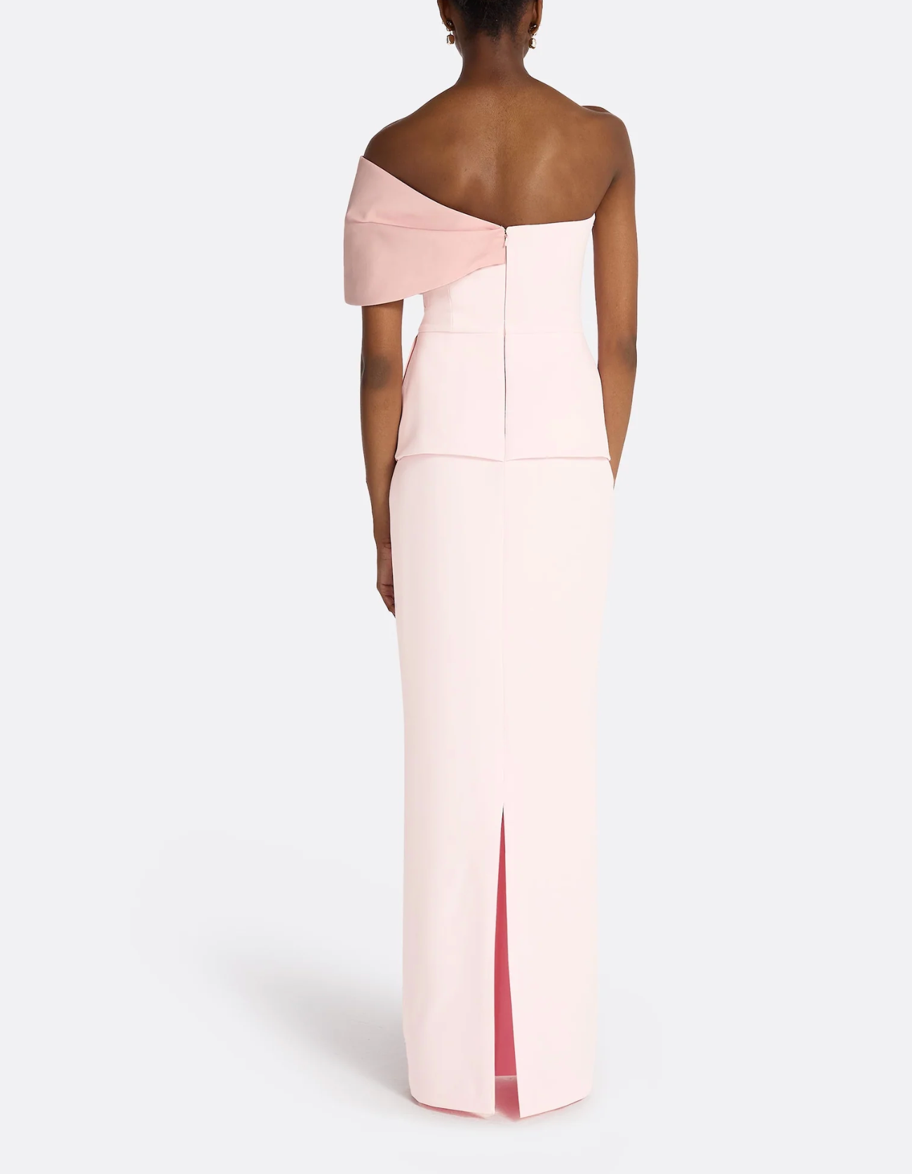 strapless column gown with oversized asymmetric bow – PETAL