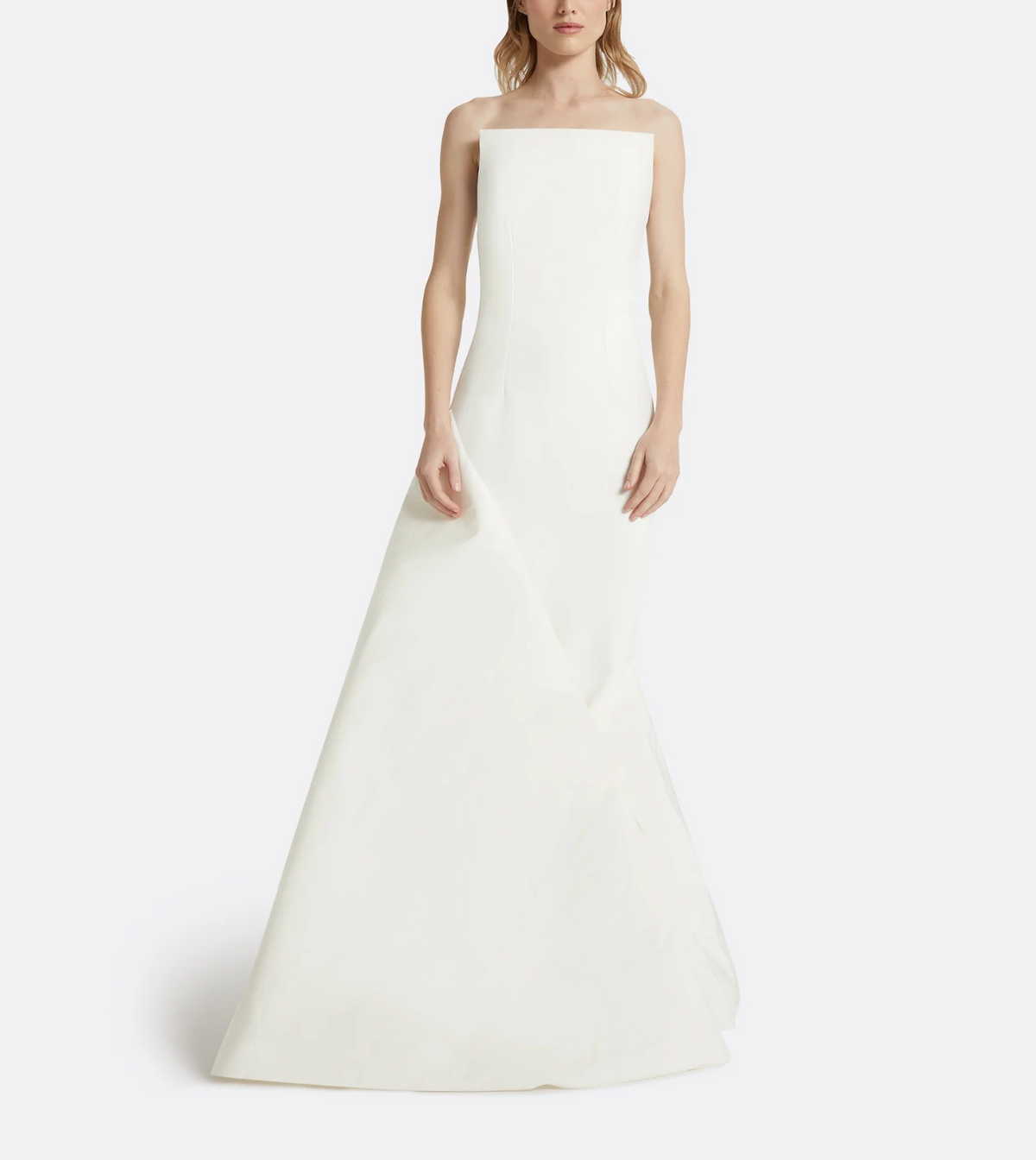 strapless A-line gown with sculpted hem – AUlPA