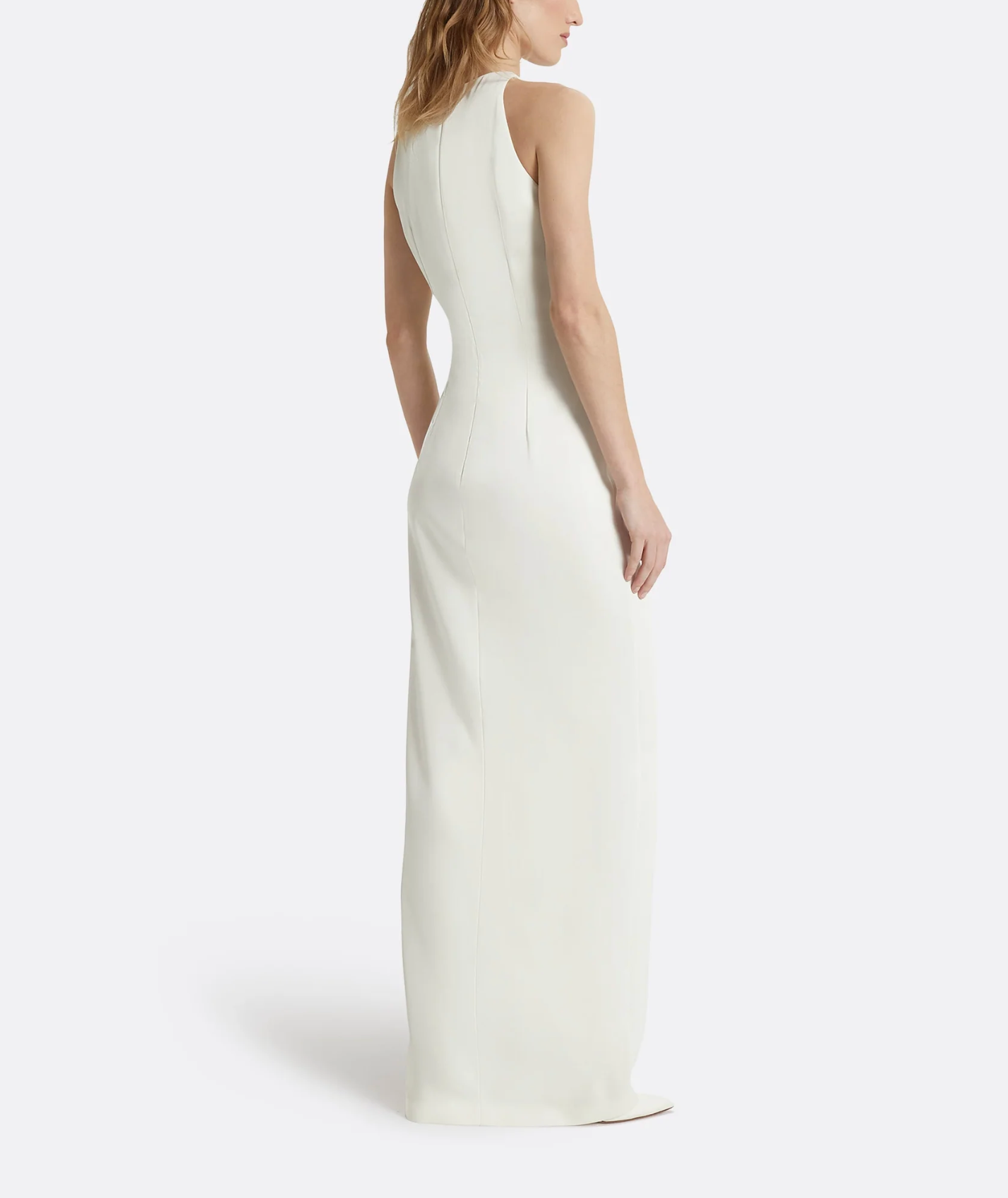 halter-neck gown with knotted waist and slit – LIVIN