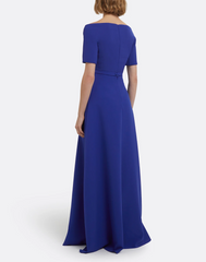 off-shoulder A-line gown with structured bodice – SAPPHIRE