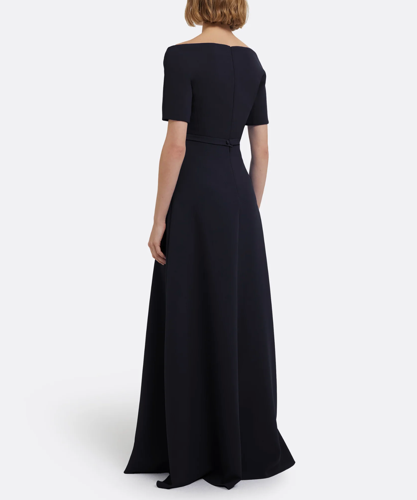 off-shoulder A-line gown with structured bodice – SAPPHIRE