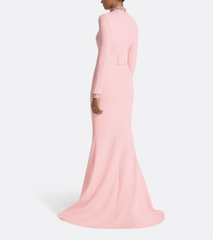 embellished high-neck gown with front cutouts – ROSLE