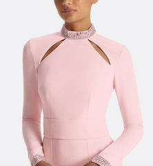 embellished high-neck gown with front cutouts – ROSLE