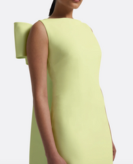 boat-neck column gown with back bow – LUMINA