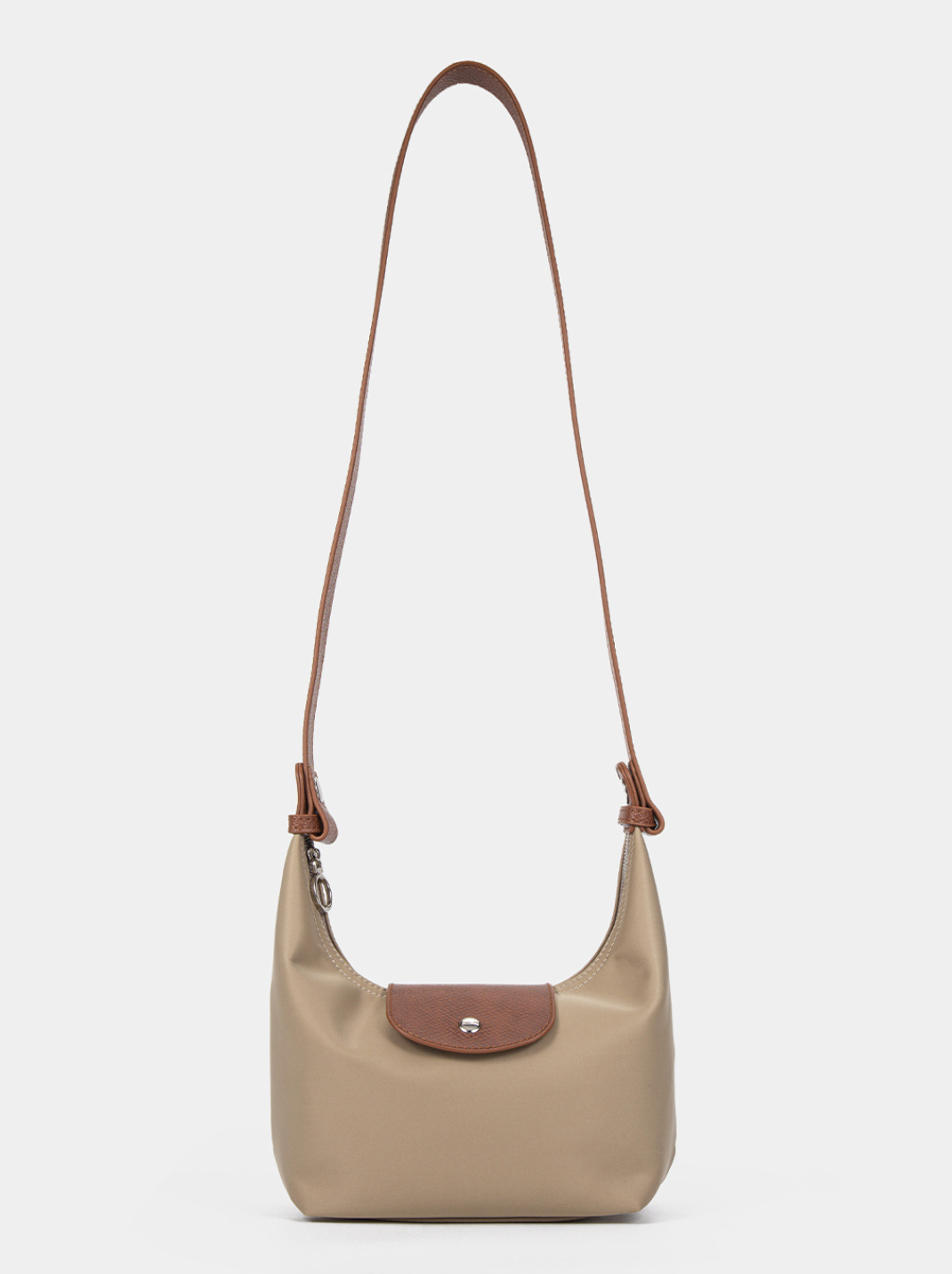 mini nylon tote with leather flap – TERRA