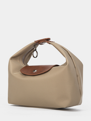 mini nylon tote with leather flap – TERRA