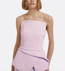 strapless column gown with sculptural side drape – LILIS