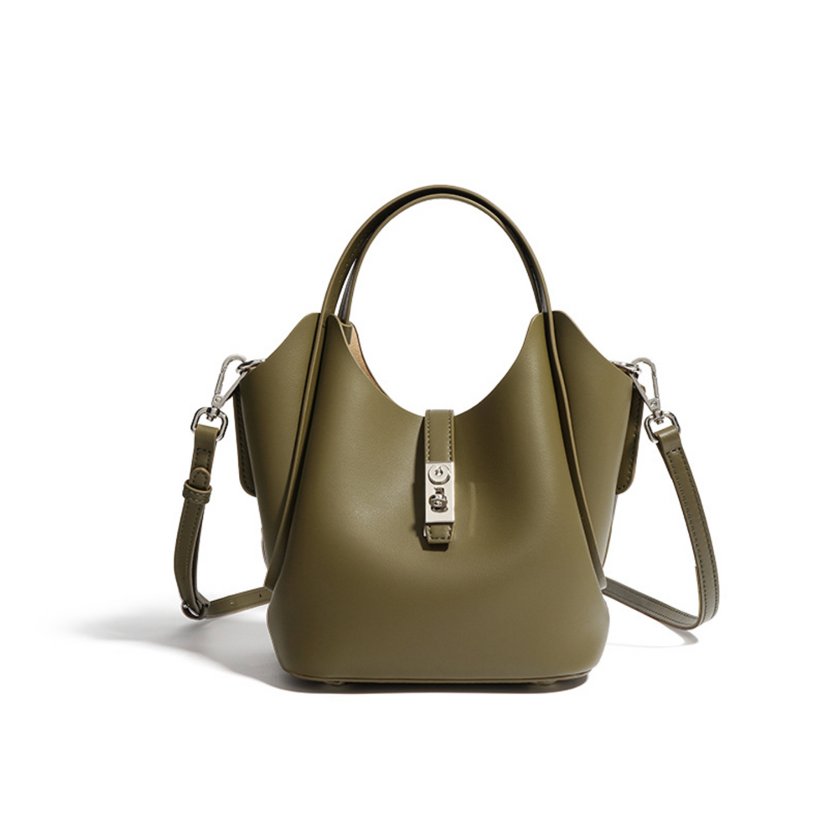 structured tote with silver turn-lock – IVORYN