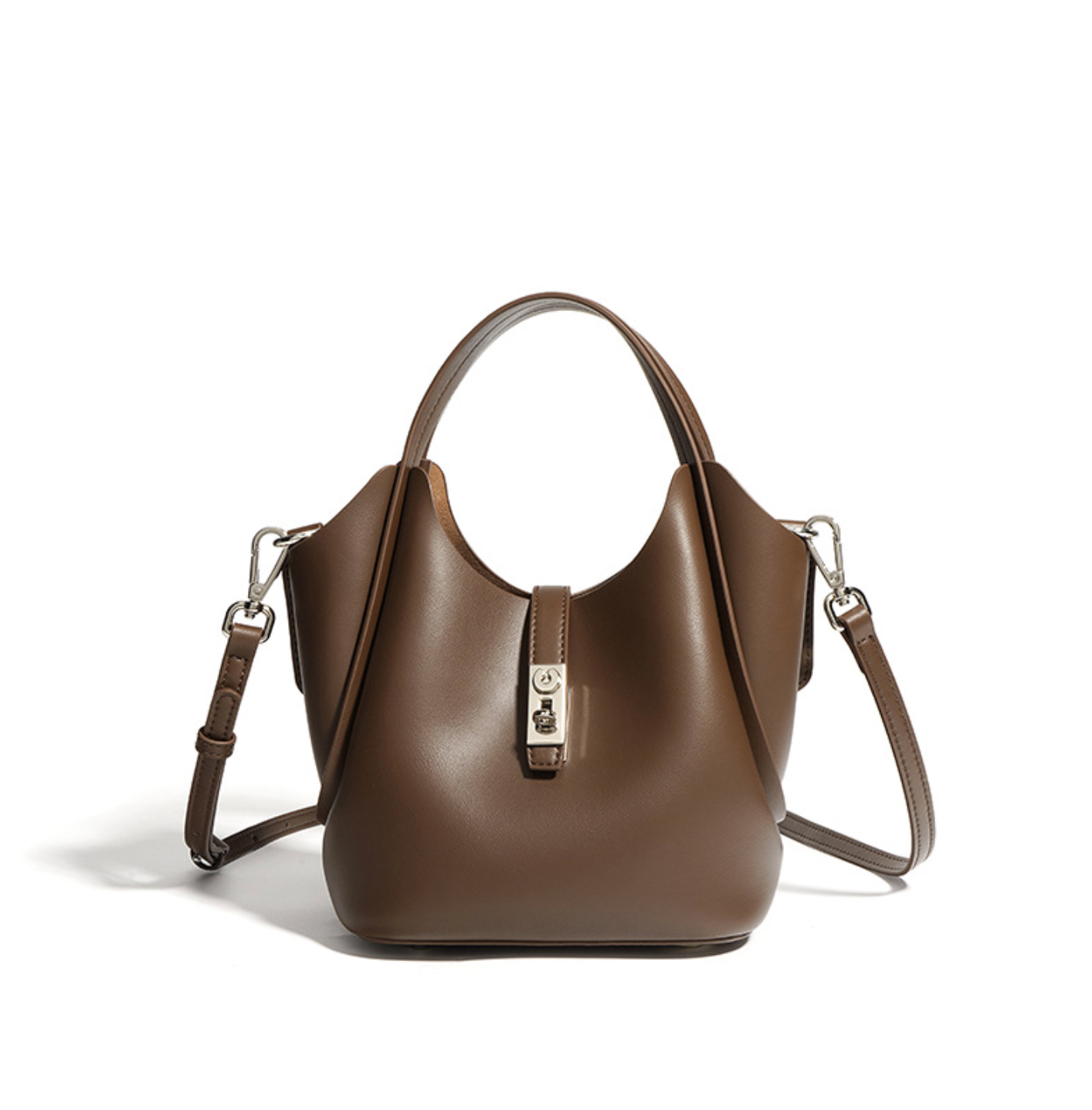 structured tote with silver turn-lock – IVORYN