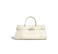 patent leather top-handle bag with belt strap – NOIZS