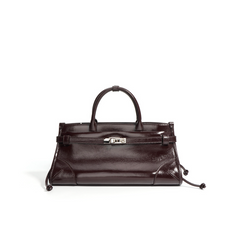 patent leather top-handle bag with belt strap – NOIZS