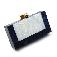 rectangular acrylic clutch with gold clasp - Rylie