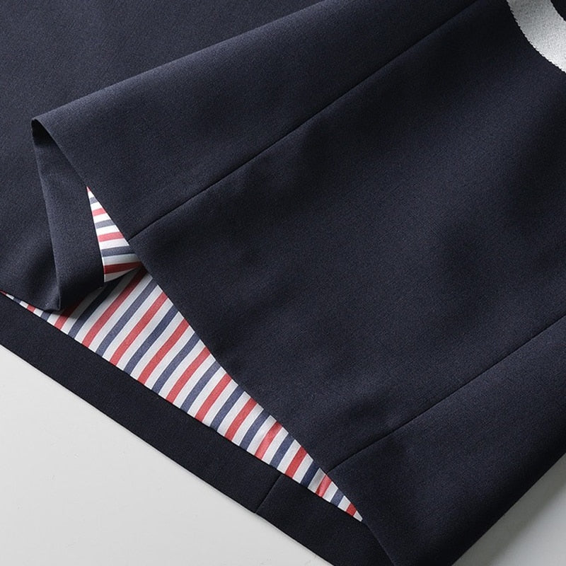 high-waist pencil skirt with side stripes - Adalgisa