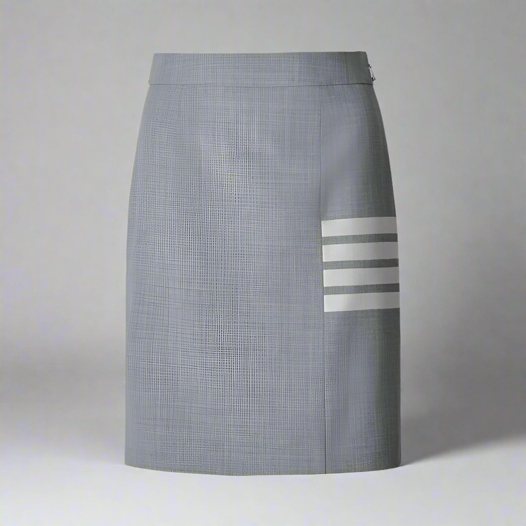 high-waist pencil skirt with side stripes - Adalgisa