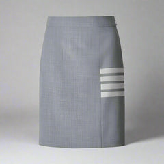 high-waist pencil skirt with side stripes - Adalgisa