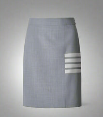high-waist pencil skirt with side stripes - Adalgisa
