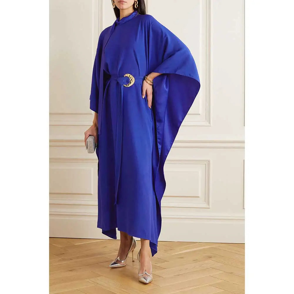 belted kaftan gown with moon buckle – Sushila